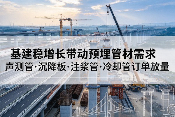 烈山基建稳增长带动预埋监测管材需求，声测管、沉降板、注浆管订单持续放量
