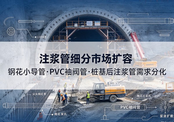 烈山注浆管细分市场扩容，隧道钢花小导管、PVC 袖阀管、桩基后注浆管需求分化